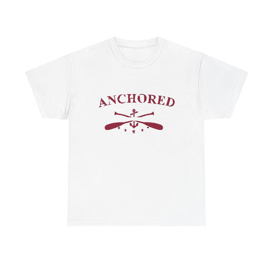 Anchored Graphic T Shirt Men's Retro Sailing Heavy Cotton Tee