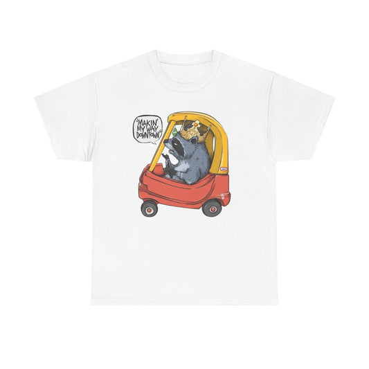 Funny Raccoon King Graphic T Shirt Unisex Heavy Cotton Tee