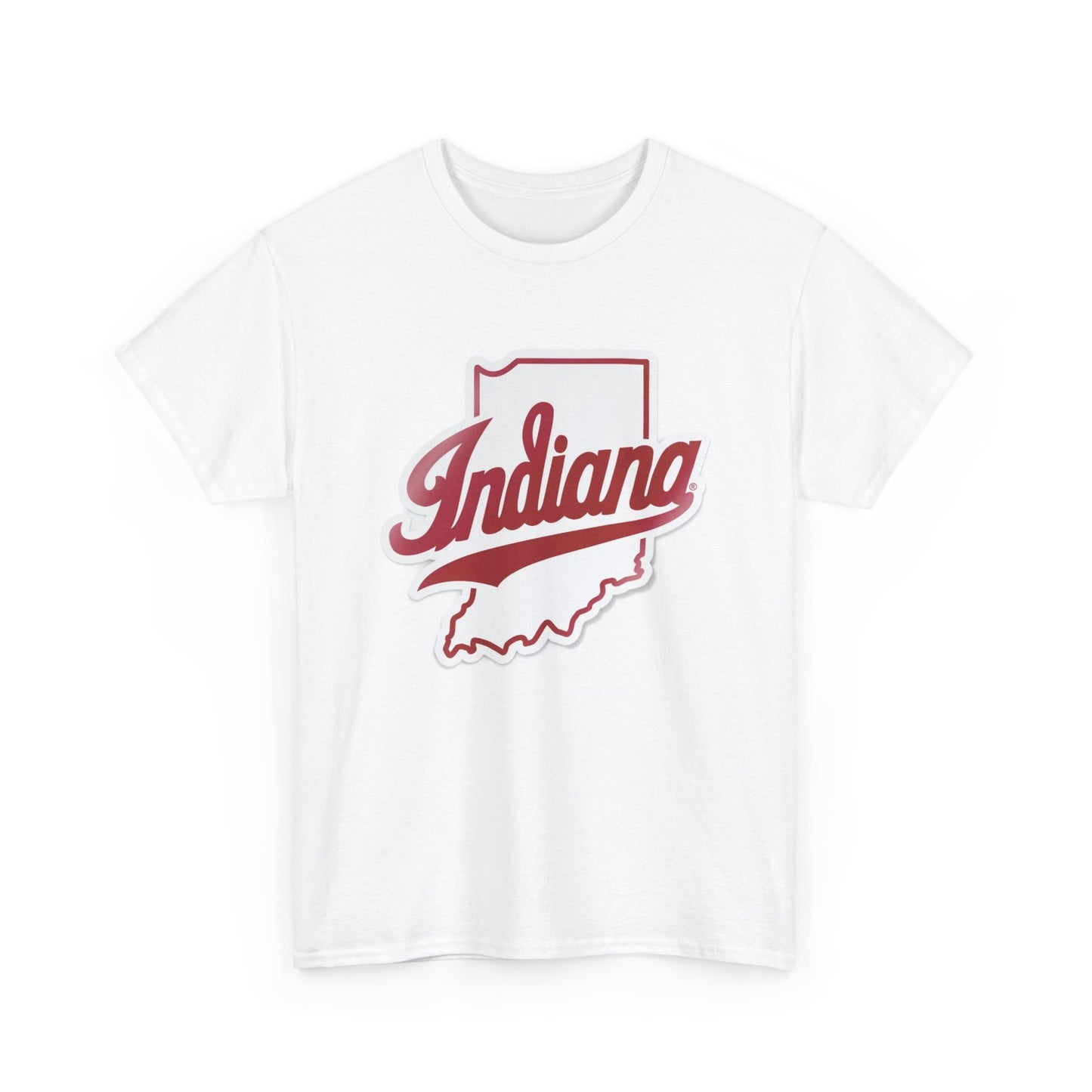 Indiana State Logo BRAND NEW Apparel T Shirt Unisex Heavy Cotton Tee