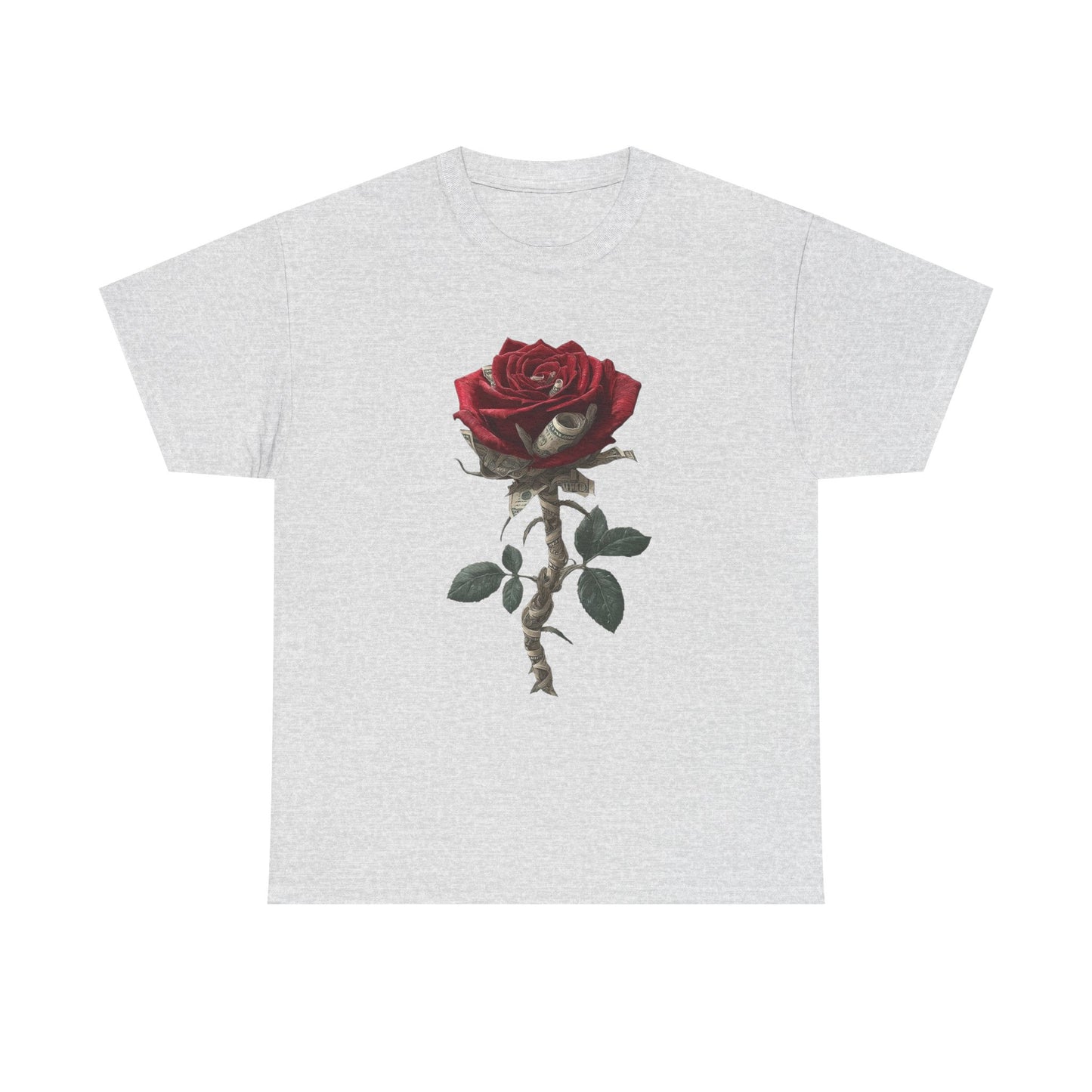 Money Roses T Shirt Graphic Unisex Heavy Cotton Tee NEW GIFT