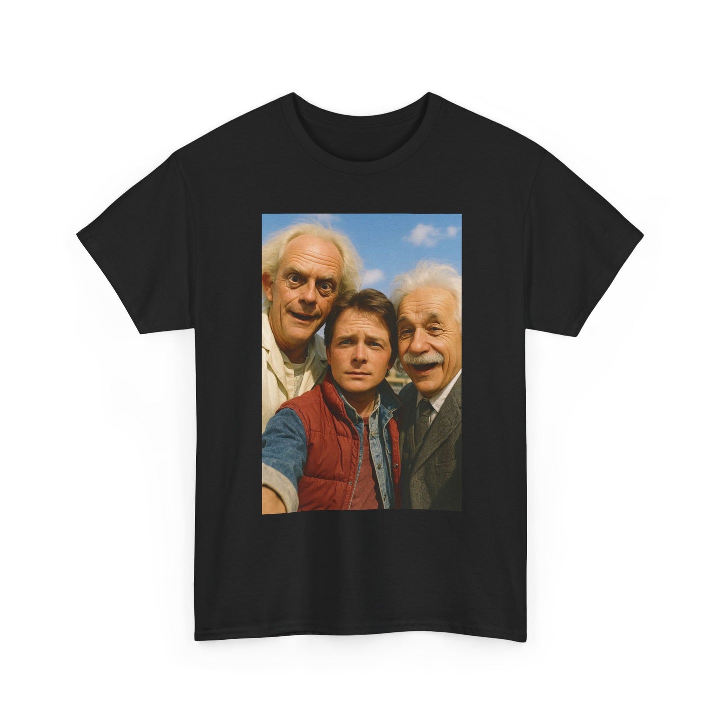 Back To The Future Funny Einstein T Shirt Unisex Heavy Cotton Tee