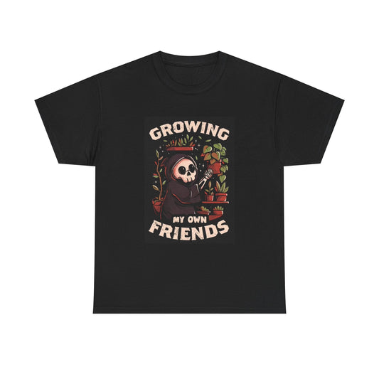 Growing My Own Friends T Shirt Gardening Funny Gift Unisex Heavy Cotton Tee