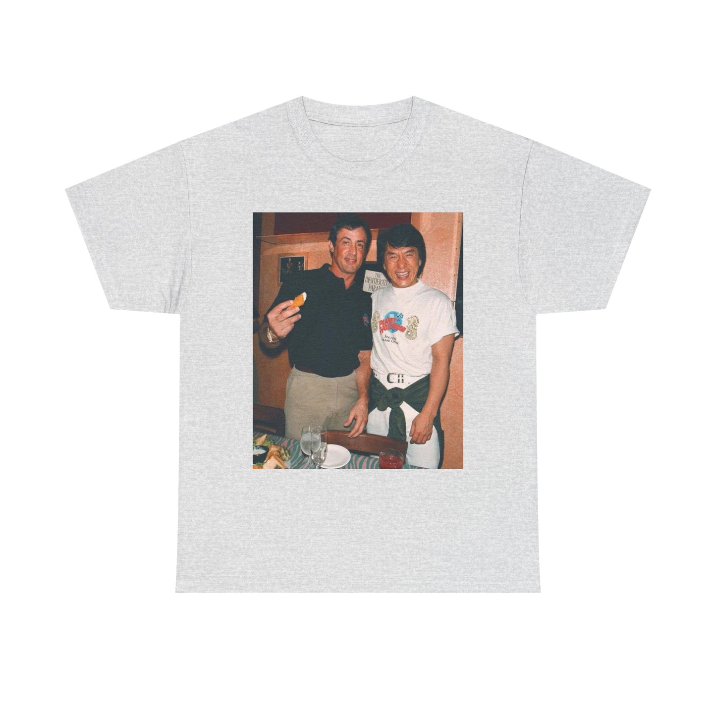 Jackie Chan And Stallone Graphic T Shirt NEW Cotton Tee Gift
