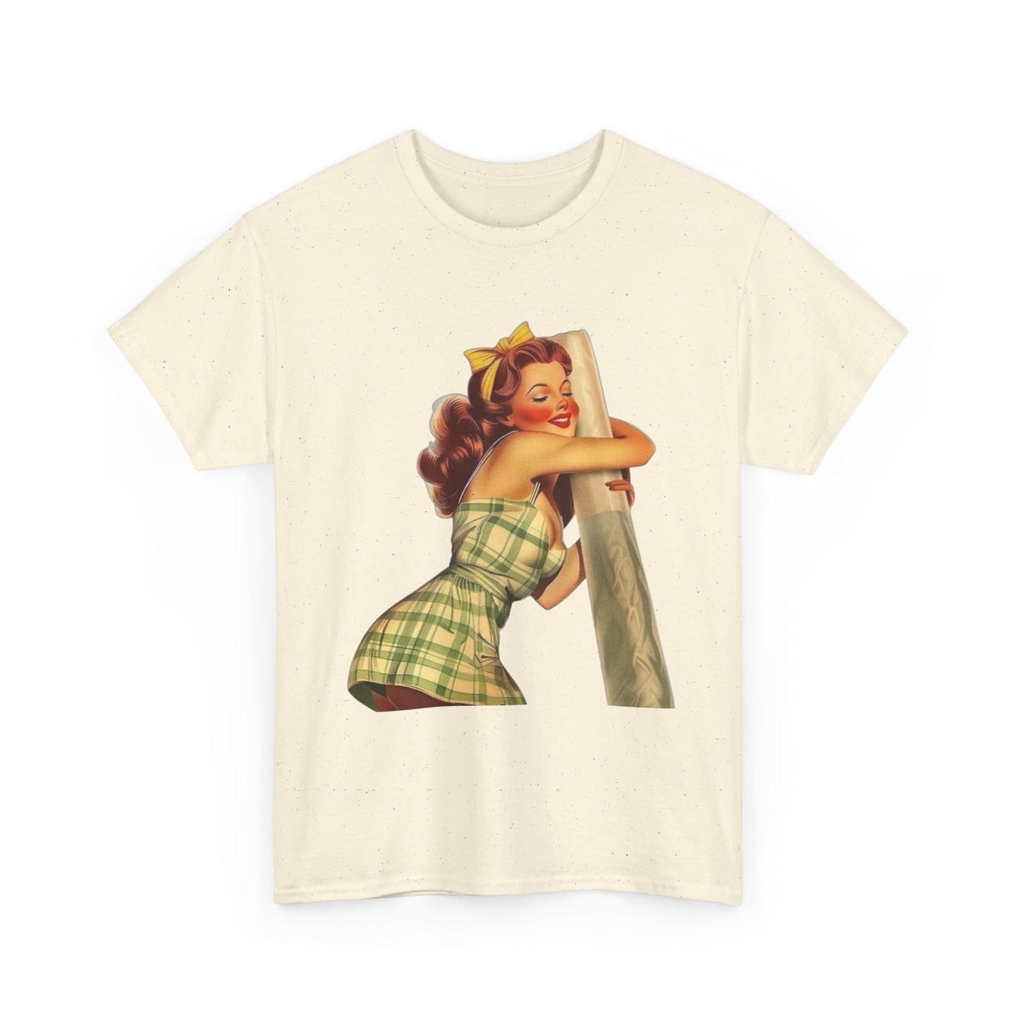 Joint Love Weed Model Pinup Graphic T-Shirt Womens Comfy Cotton Tee NEW
