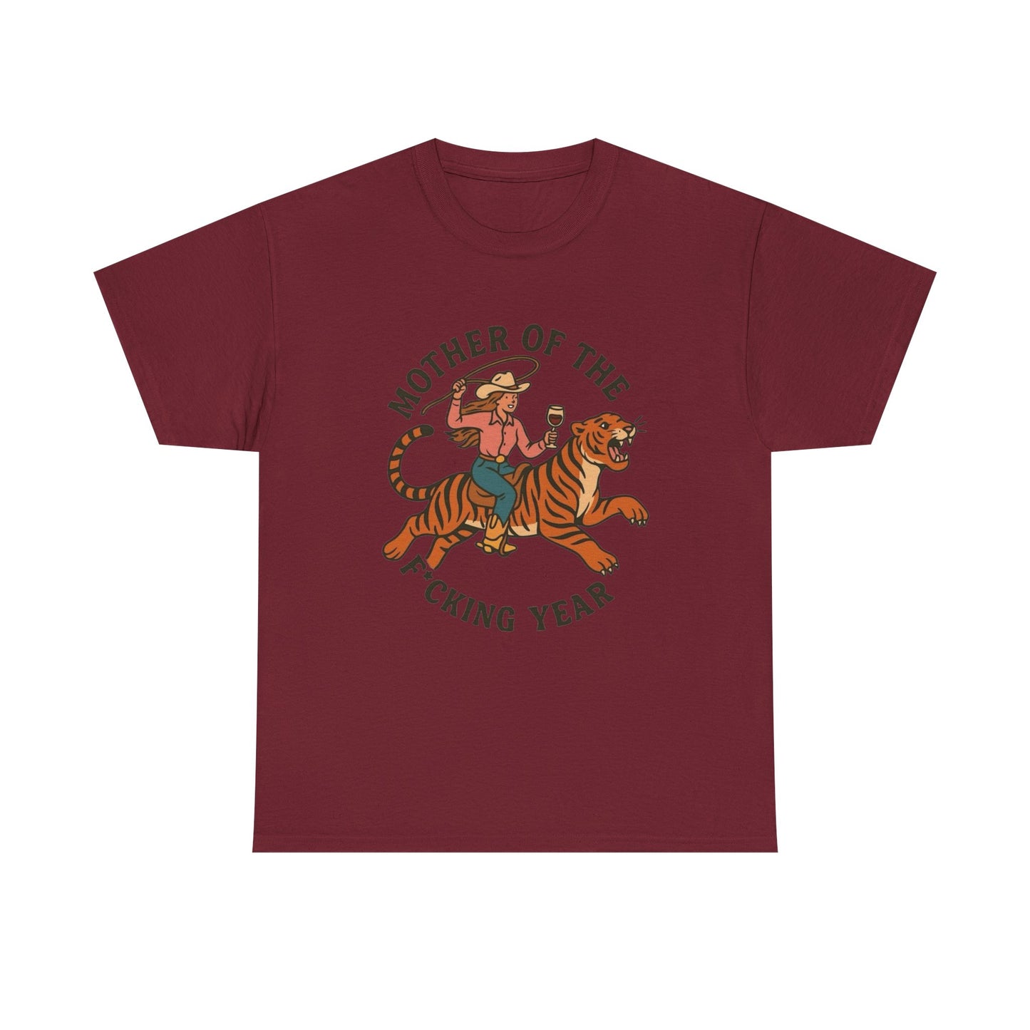 Mother Of The Year Graphic T Shirt NEW Vintage Unisex Heavy Cotton Tee