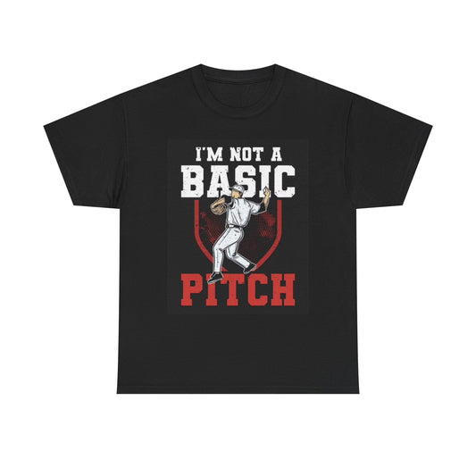 Funny Baseball Graphic T Shirt Jokes Pitch Comedy Unisex Heavy Cotton Tee