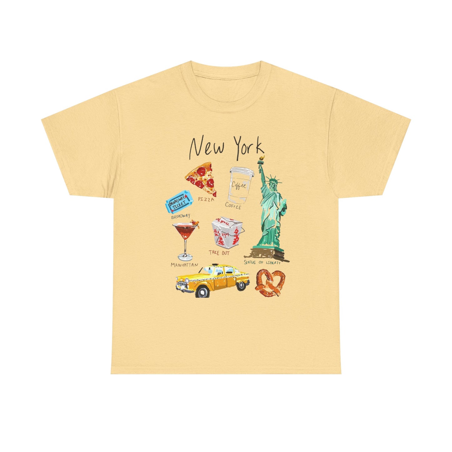 New York City Classics Graphic T Shirt Unisex NEW Heavy Cotton Tee