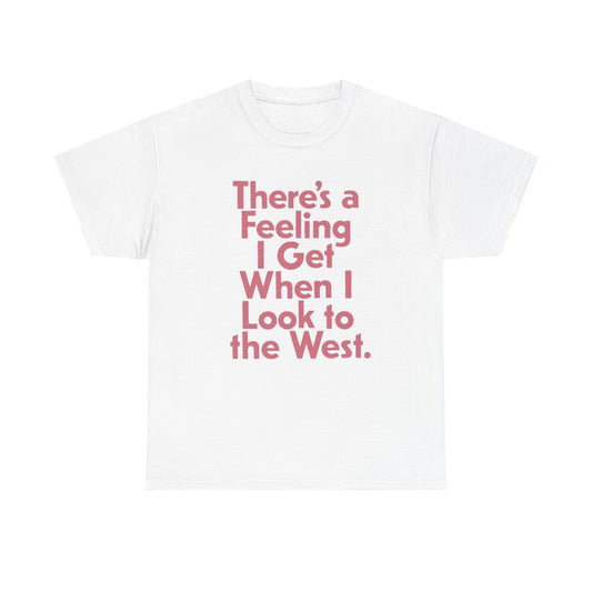 Look Towards The West Graphic T Shirt Men's Heavy Cotton Tee