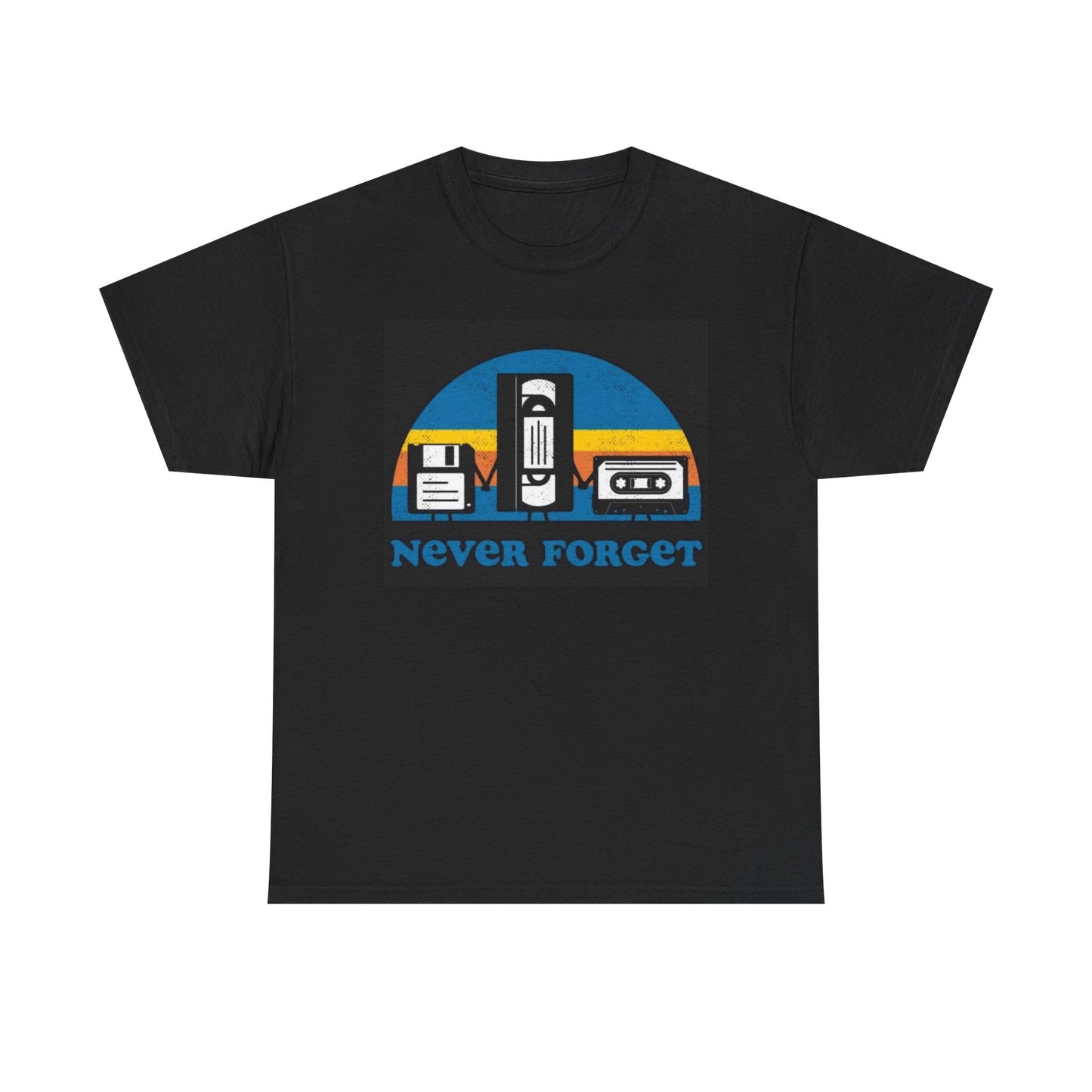 Never Forget VHS Tape Funny Graphic T Shirt Cotton Tee Apparel New