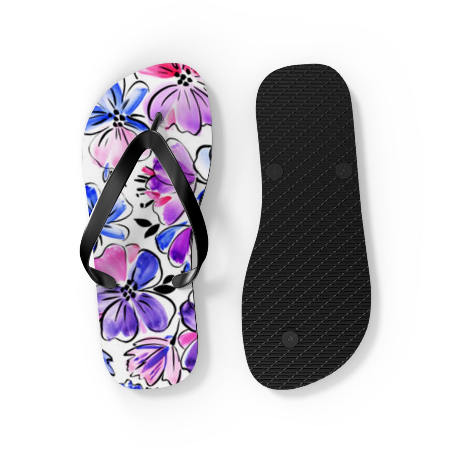 Blue Flowers Summer Sandals Summer Flip Flops Slides BRAND NEW