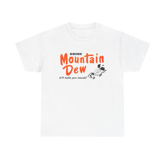 Mountain Dew Tshirt Nostalgic Logo Retro Soda Pop Unisex Heavy Cotton Tee