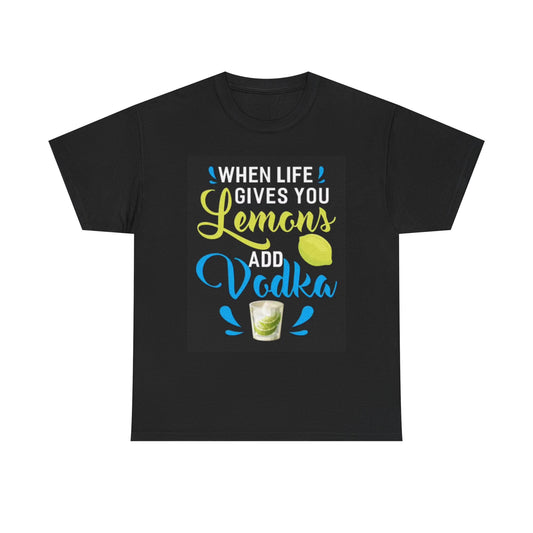 Vodka And lemonade Graphic T Shirt Funny Garage Beers Unisex Heavy Cotton Tee