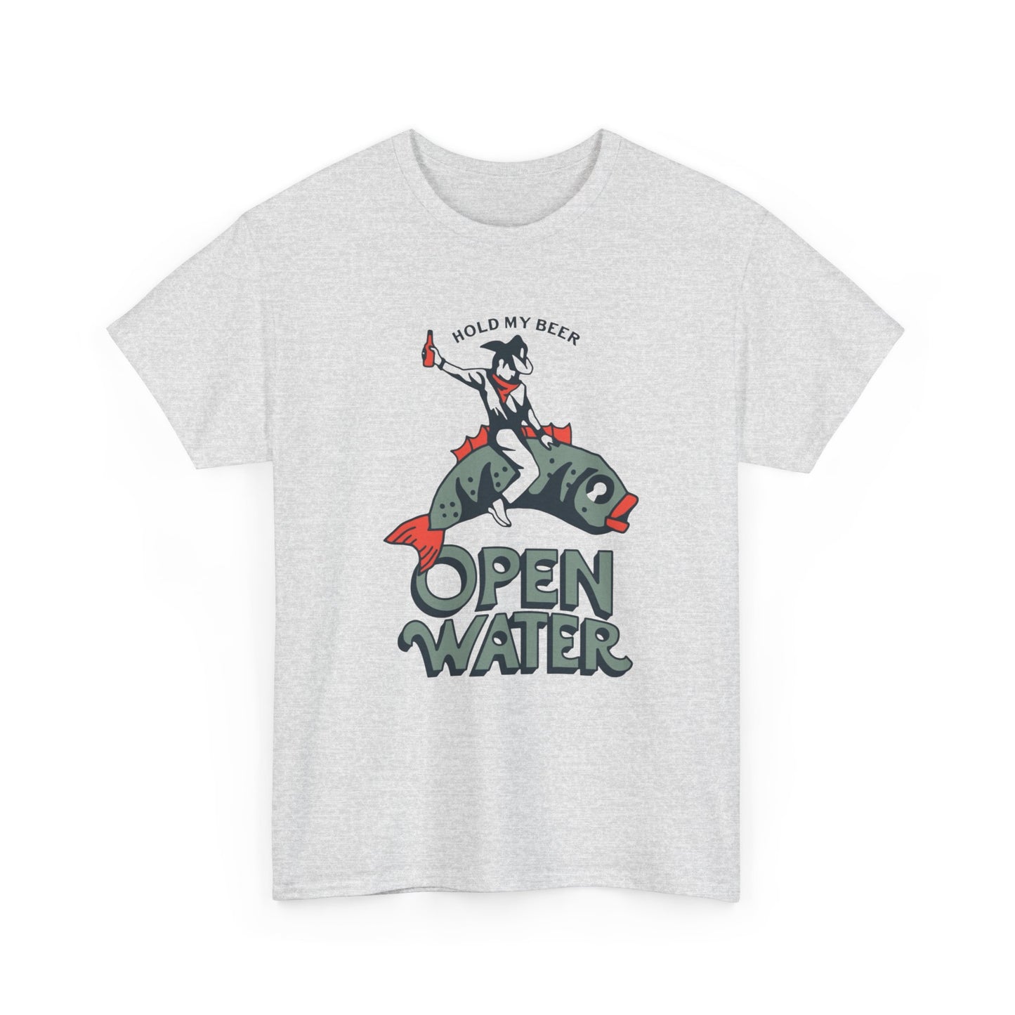 Hold My Beer Fishing Graphic T Shirt NEW ADULT Unisex Heavy Cotton Tee