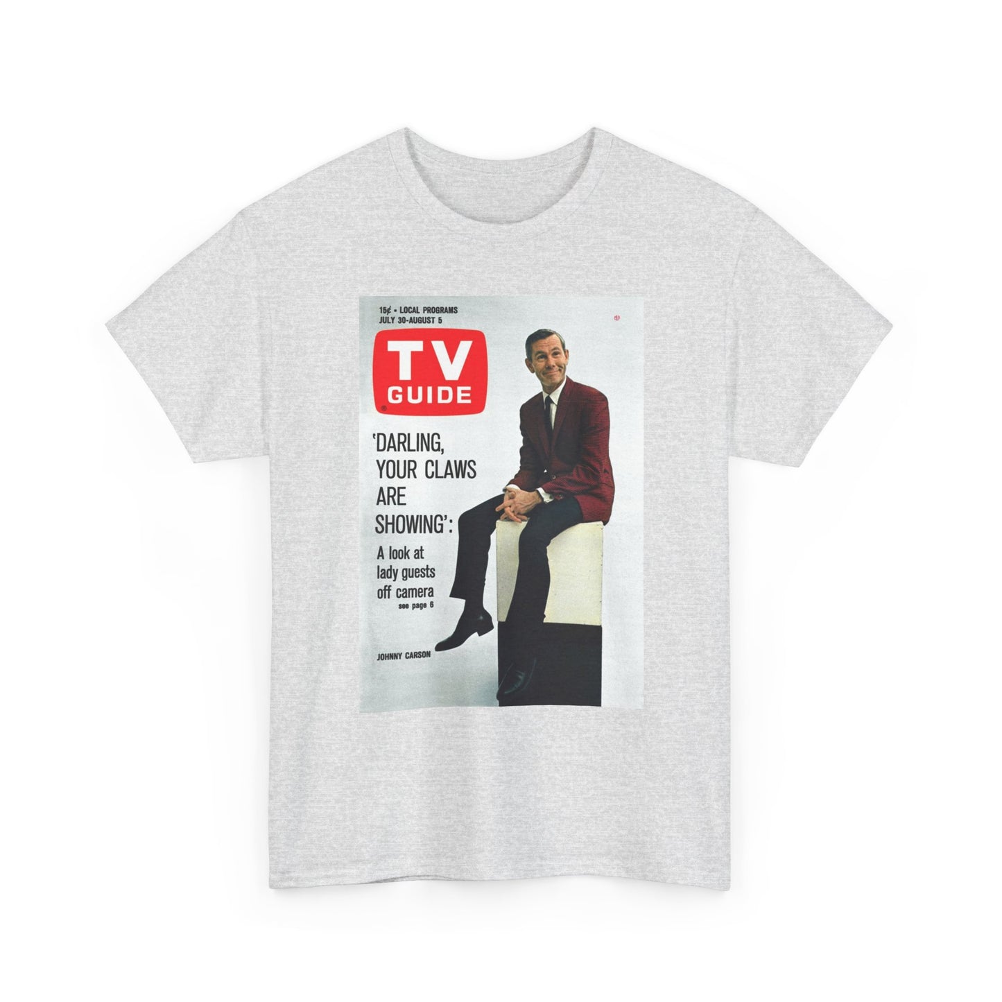 Johnny Carson T Shirt Vintage Late Night Graphic Retro Unisex Heavy Cotton Tee