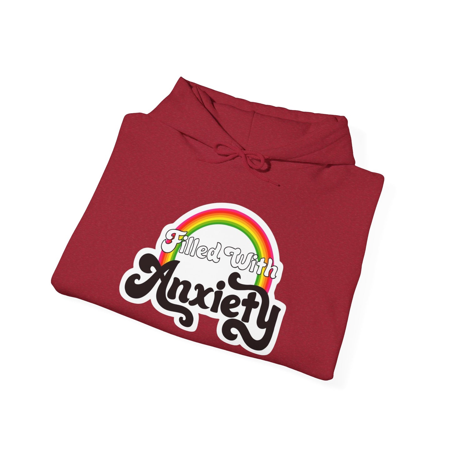 Filled With Social Anxiety Graphic Hoodie Unisex Heavy Blend™ Hooded Sweatshirt