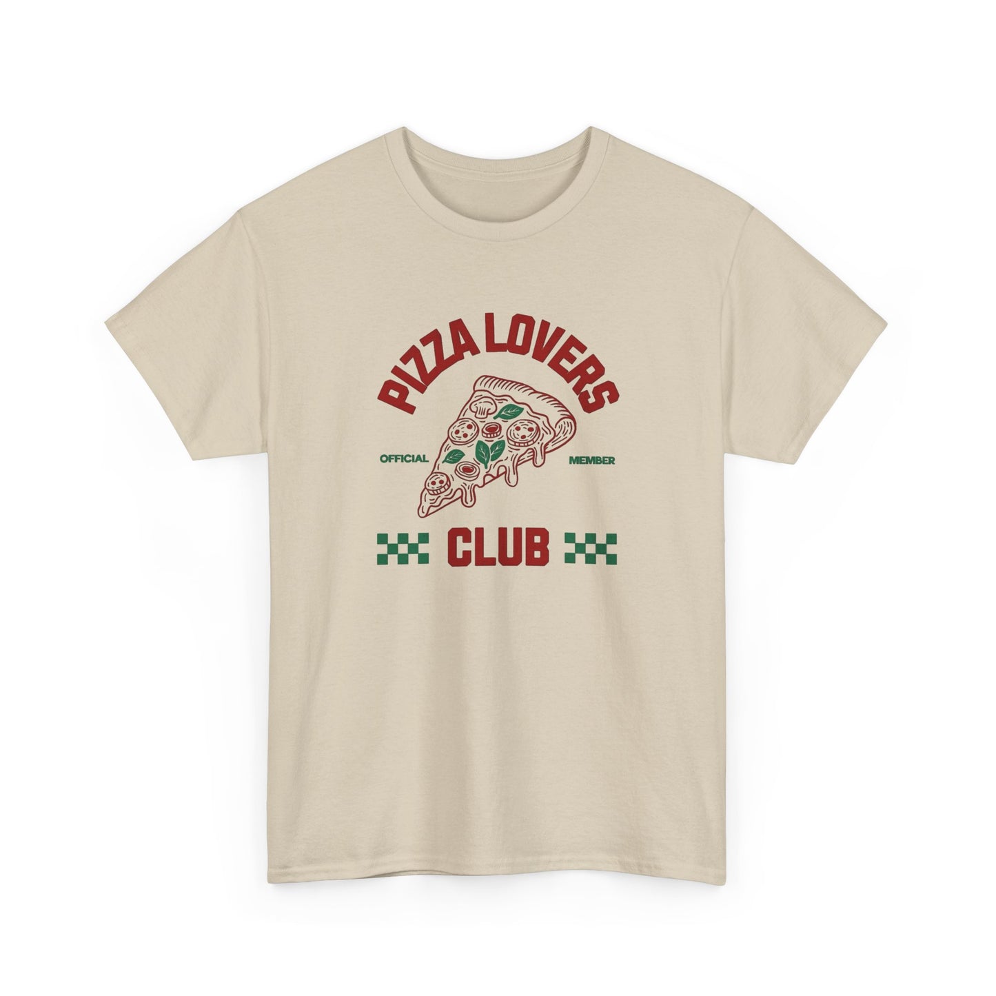 Pizza Lovers Club Graphic T Shirt NEW Vintage Unisex Heavy Cotton Tee