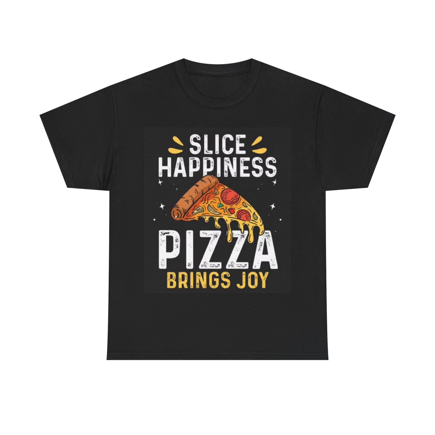 Pizza Brings Joy Shirt Funny Graphic Gift Unisex Heavy Cotton Tee