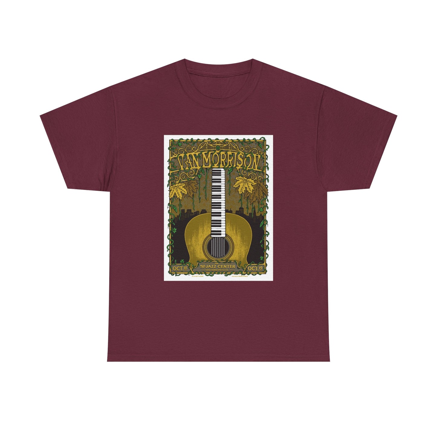 Van Morrison Tshirt Classic Rock Merch Graphic Retro Unisex Heavy Cotton Tee