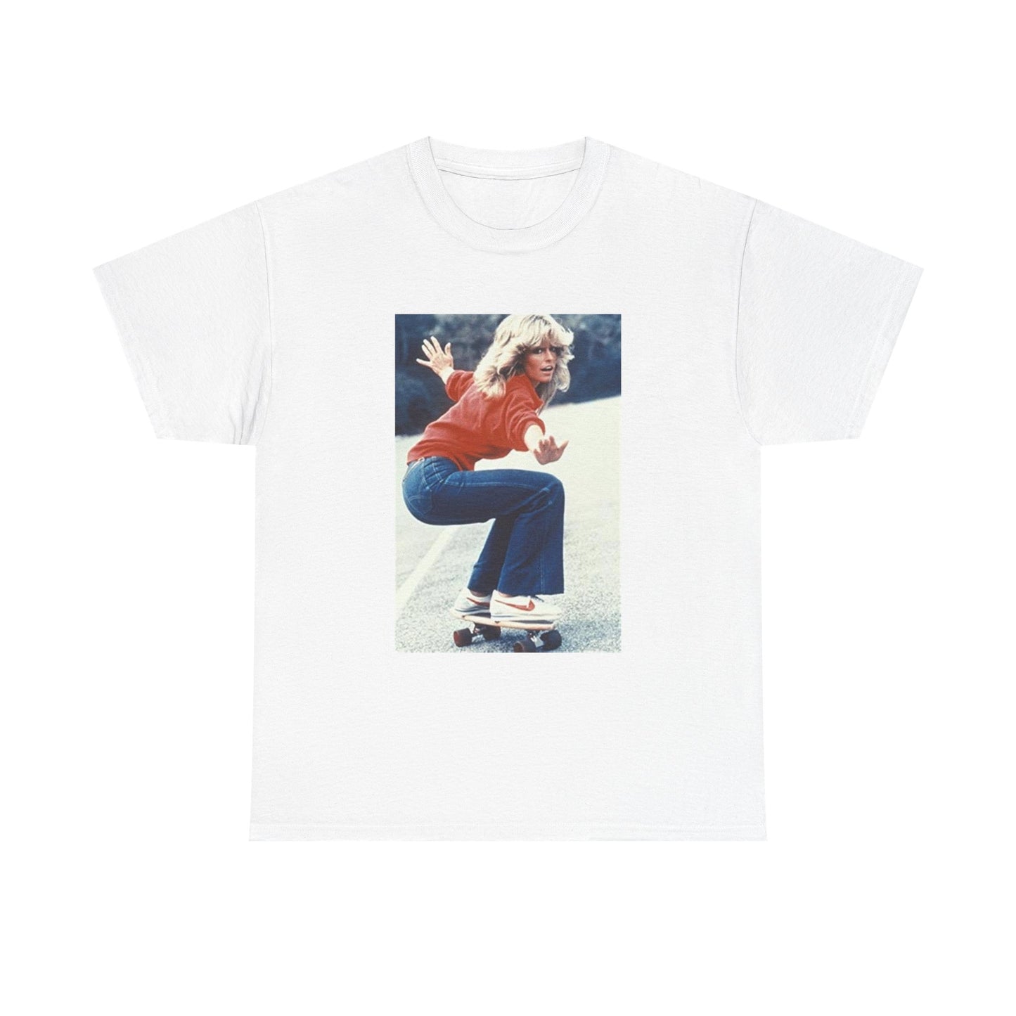 Farrah Fawcett Tshirt Charlies Angels Vintage Model Unisex Heavy Cotton Tee 1