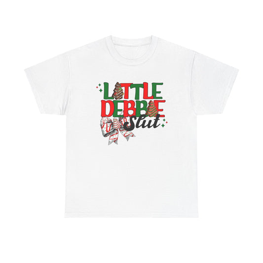 Little Debbie Slut Funny Christmas Graphic T Shirt Unisex NEW Heavy Cotton Tee