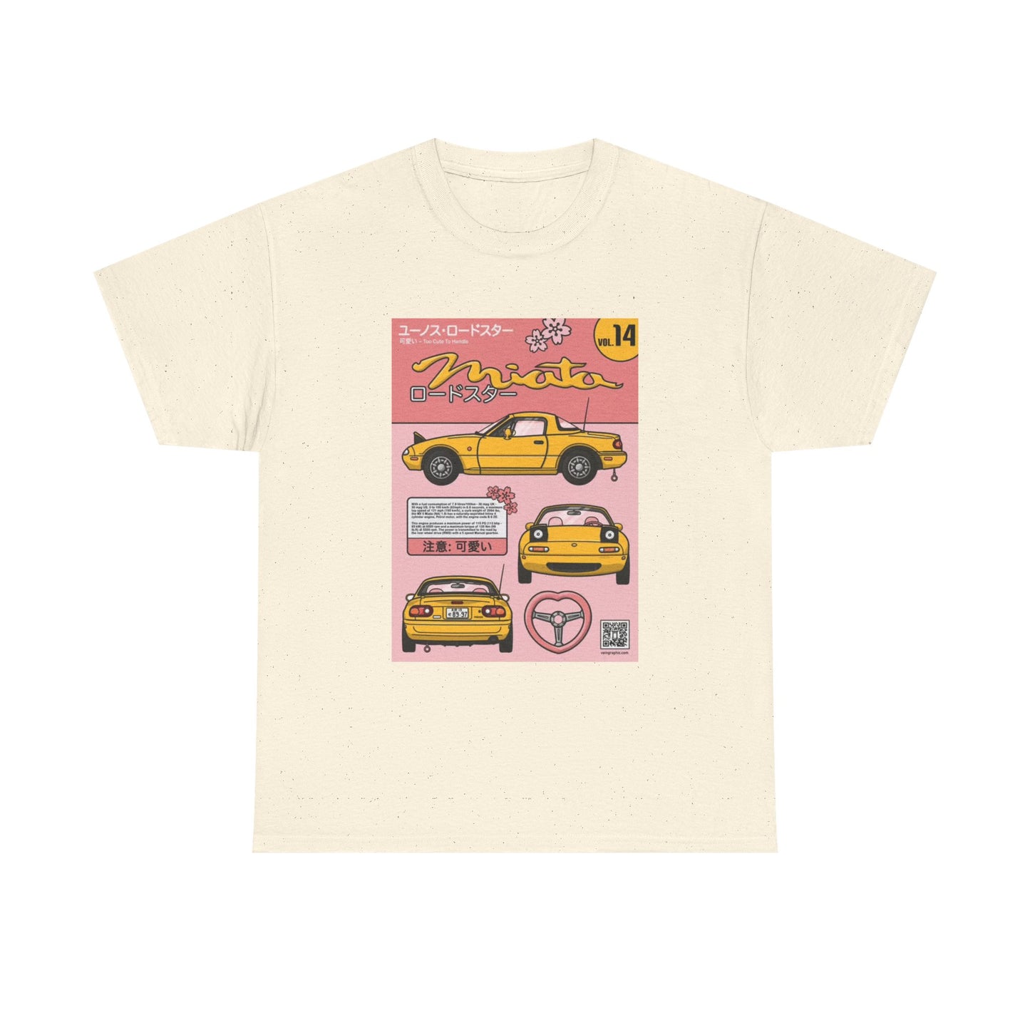 Mazda Miata Tshirt JDM Graphic Anime Cute Unisex Heavy Cotton Tee