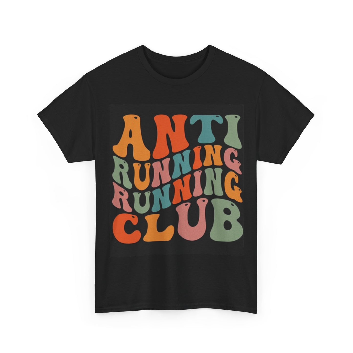 Anti Running Club Shirt Gym Gear Weight Lifting Training Unisex Heavy Cotton Tee