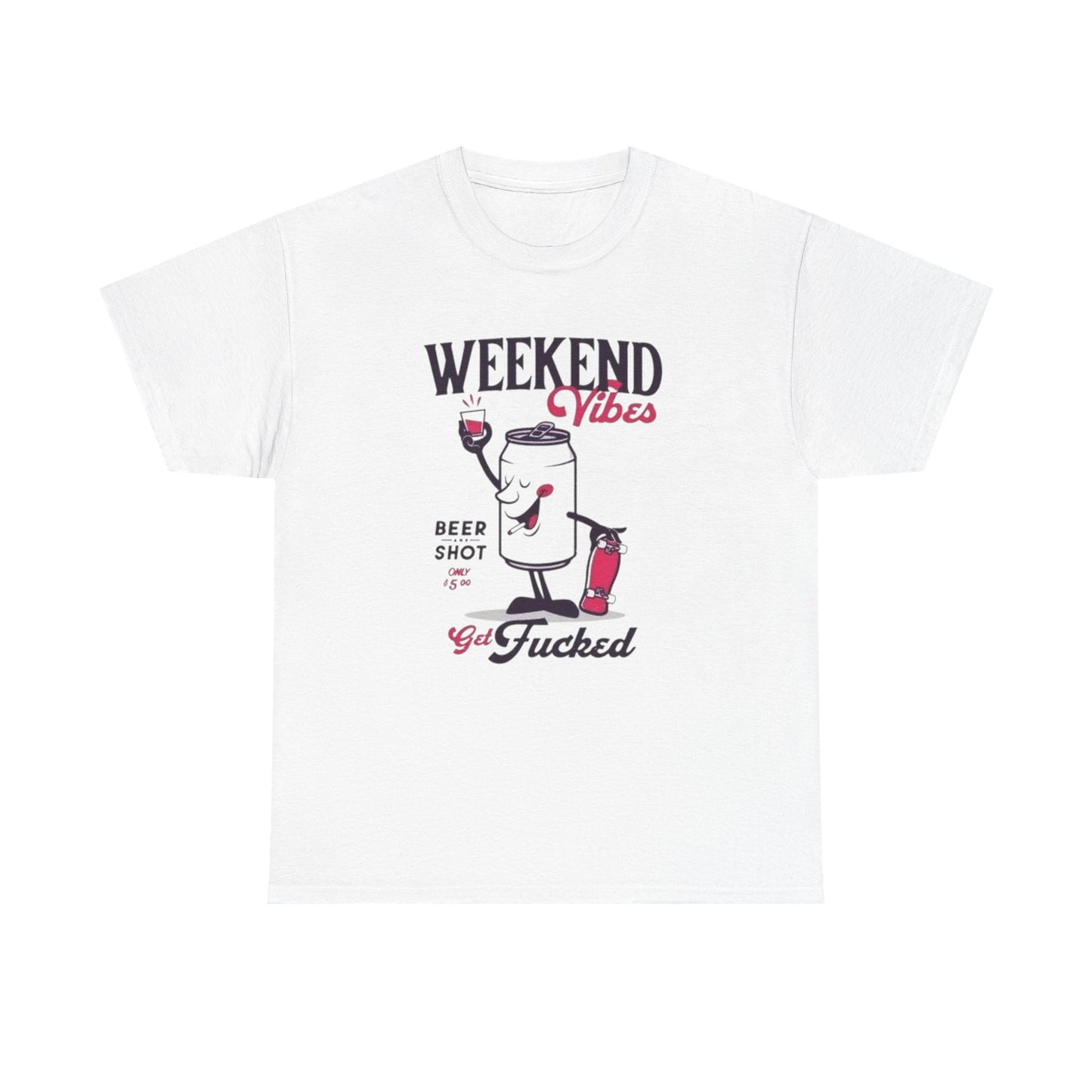 Weekend Vibes Graphic T Shirt ADULT NEW