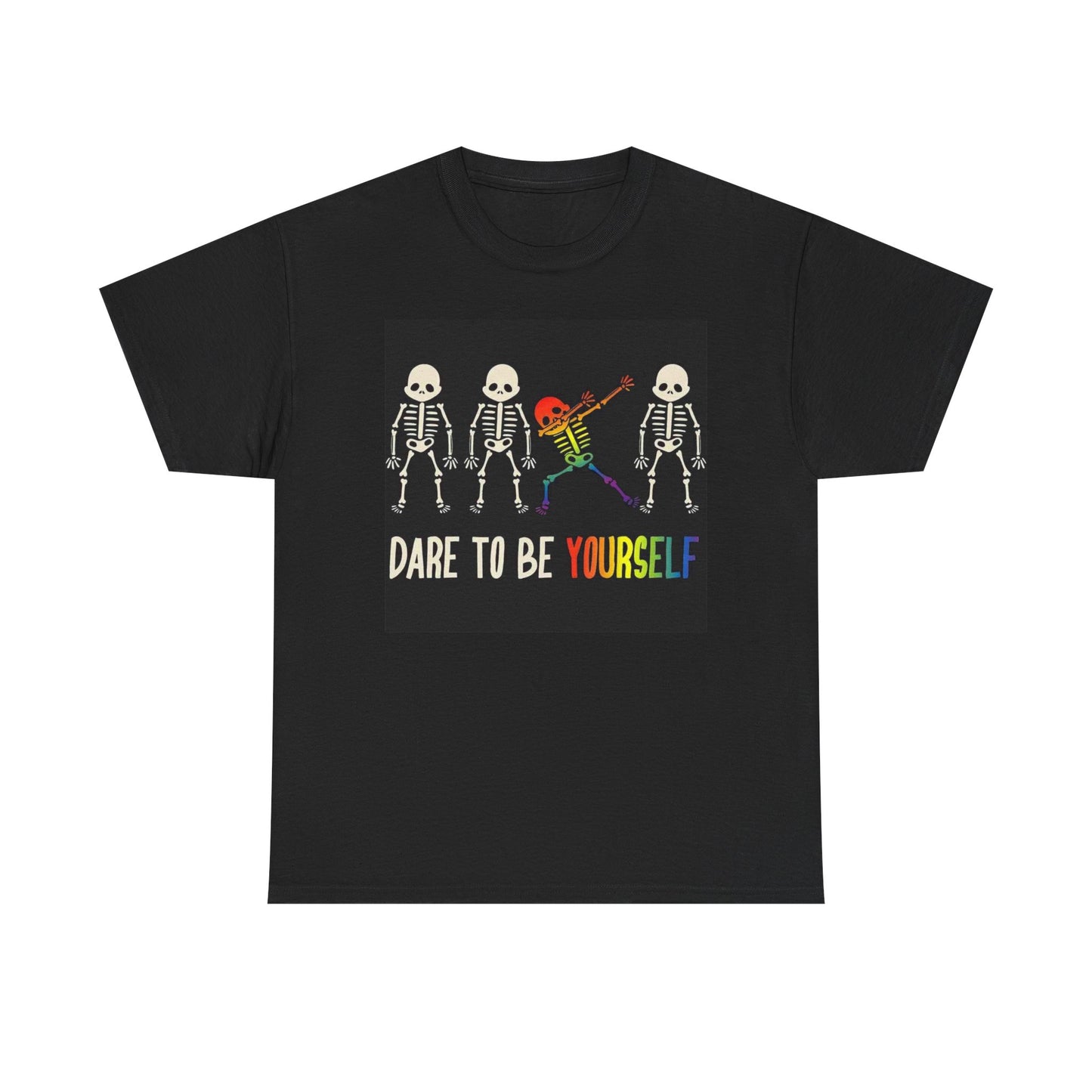 Dare To Be Yourself Graphic T Shirt Vintage Funny Retro Unisex Heavy Cotton Tee