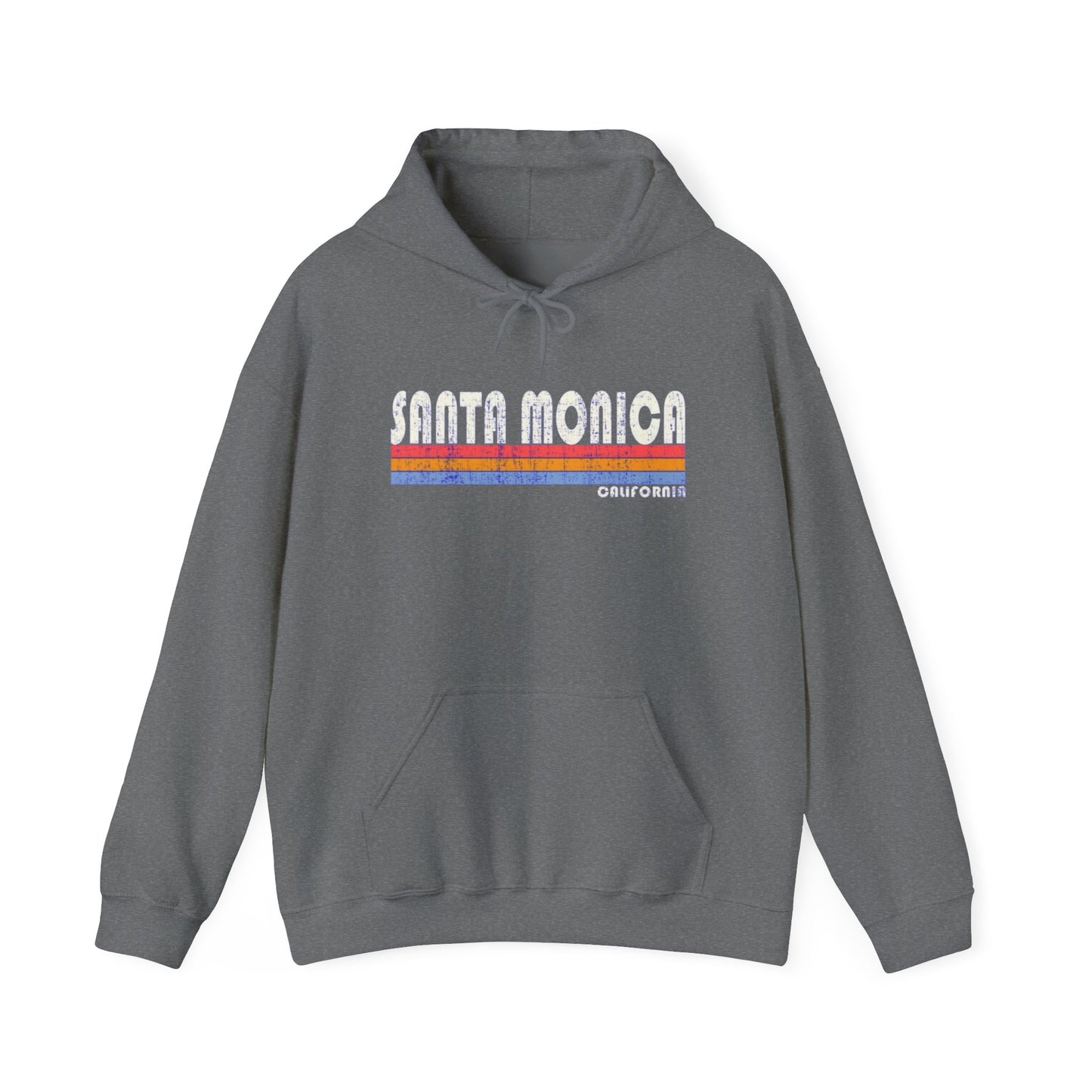 Santa Monica California Graphic Hoodie Heavy Blend Sweatshirt NEW