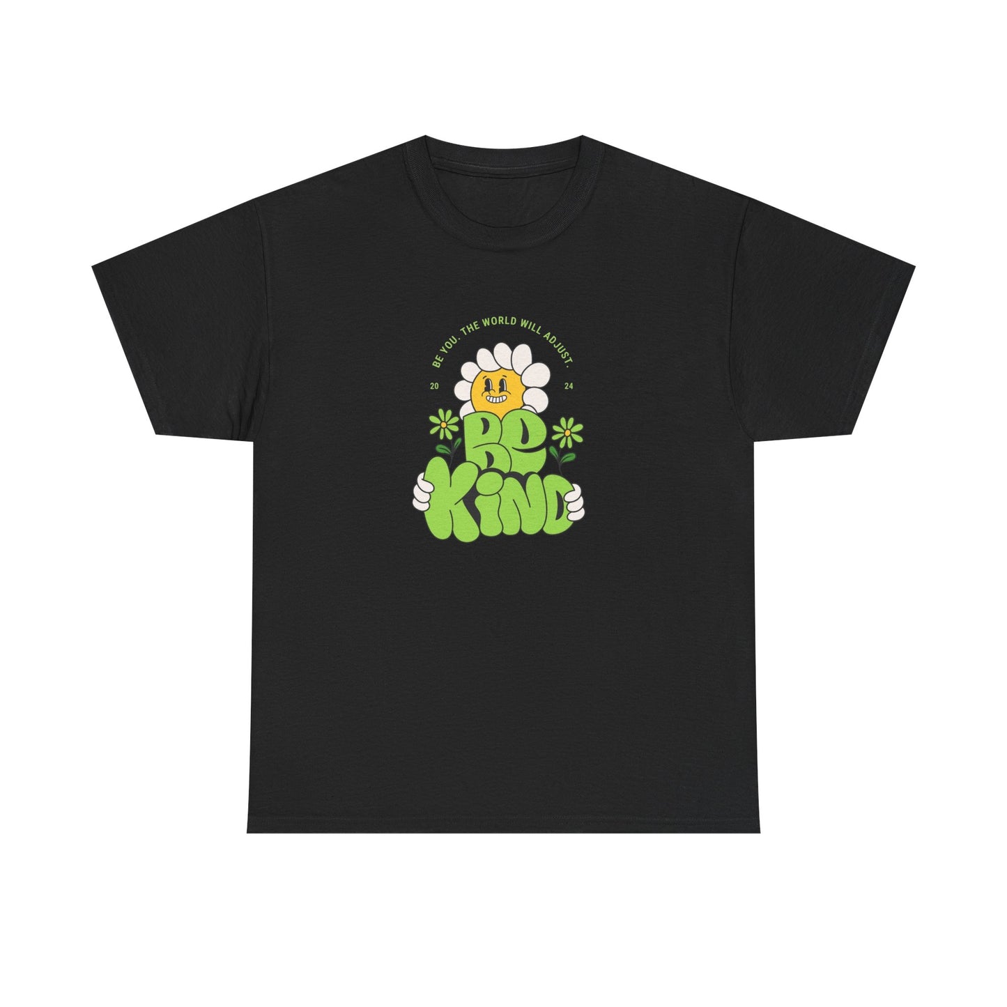 Be Kind The World Will Adjust Graphic T-Shirt Unisex Heavy Cotton Tee