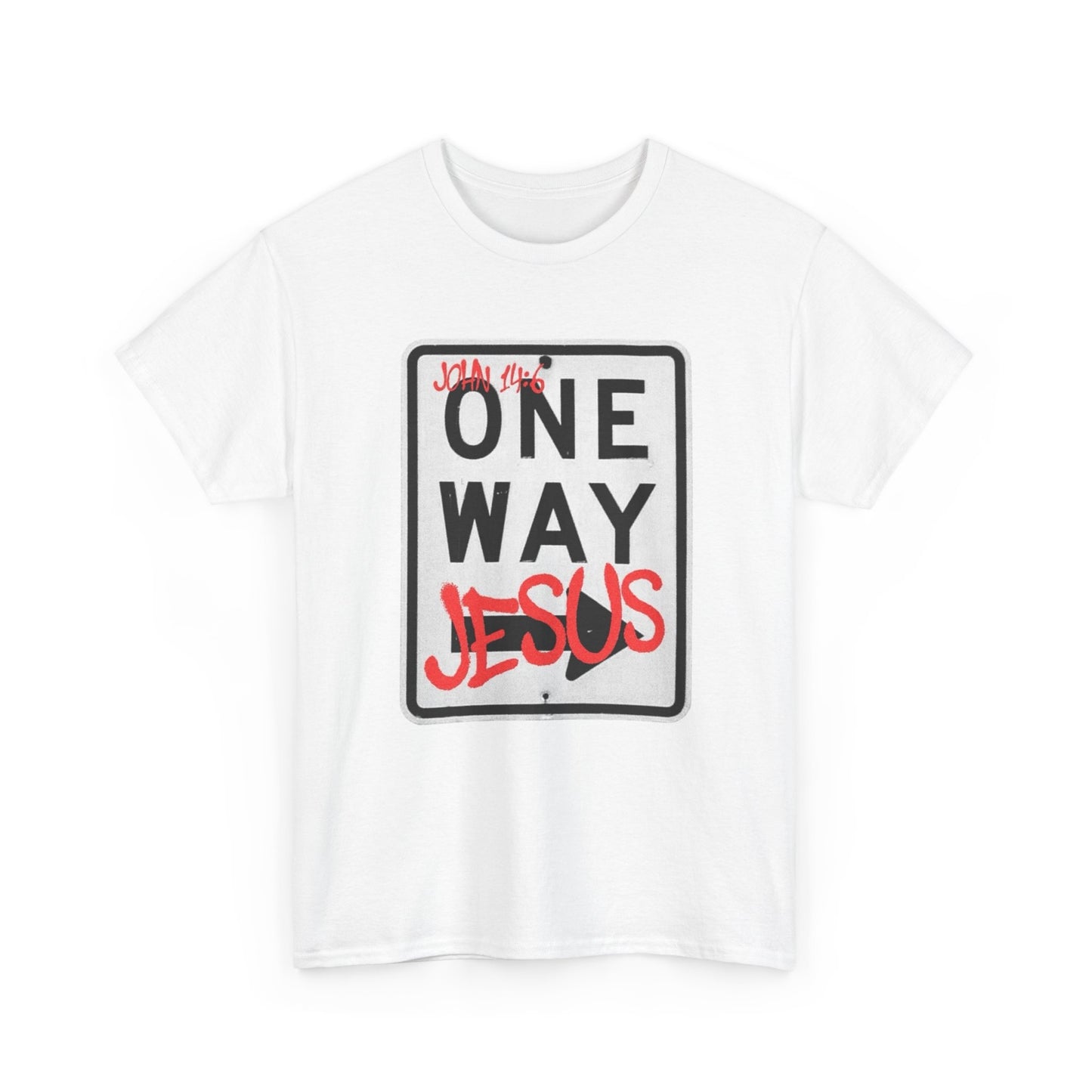 One Way To Jesus Graphic T Shirt Unisex Heavy Cotton Tee