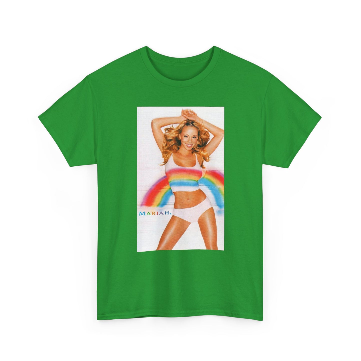 Mariah Carey T-shirt vintage Adam Sandler retro rainbow Unisex Heavy Cotton Tee