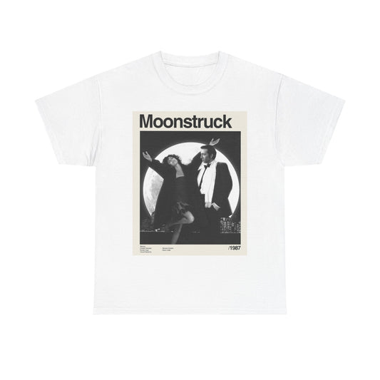 Moonstruck Tshirt Vintage Poster Nicholas Cage Cher Unisex Heavy Cotton Tee