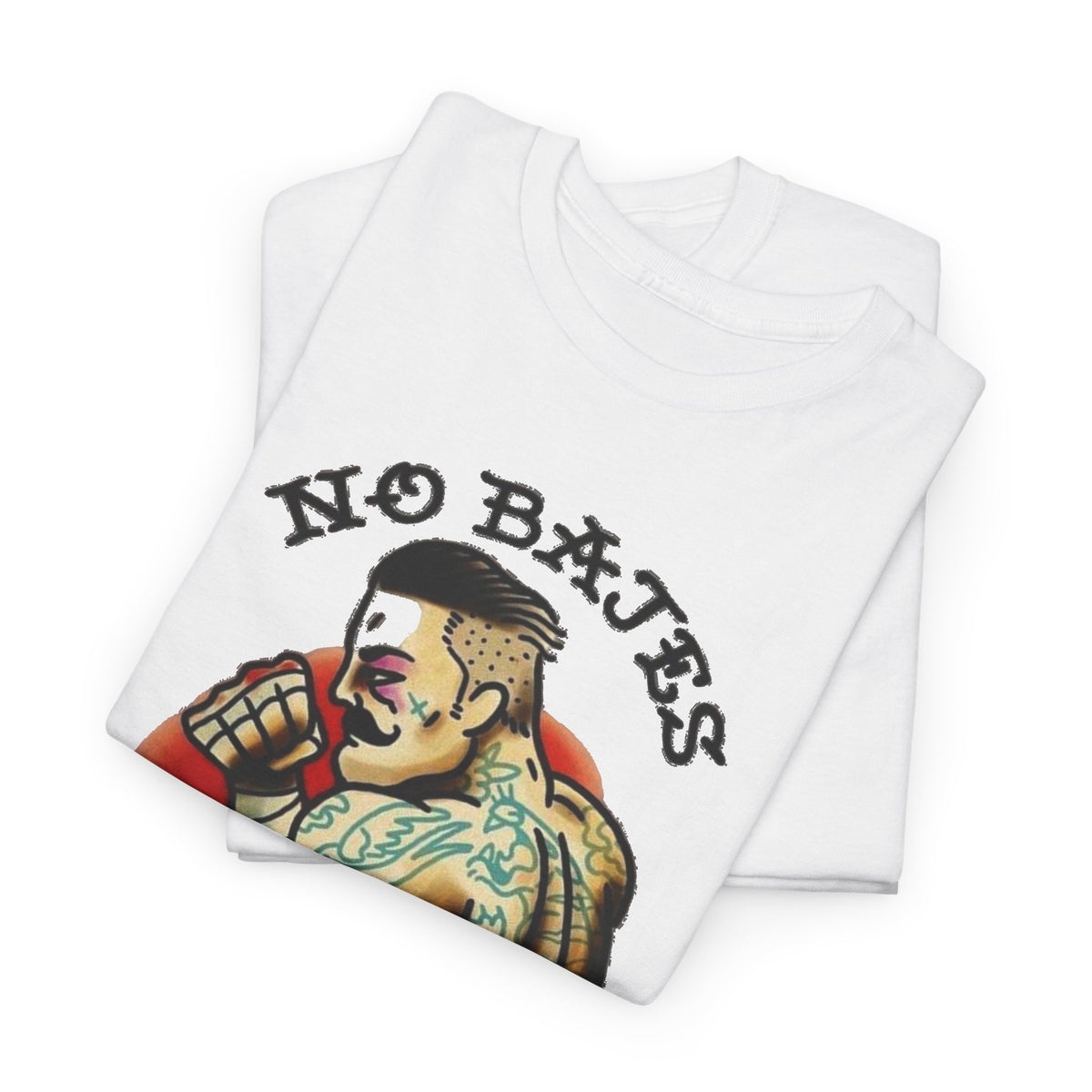 No Bajes La Guardia Braves the Guard Tattoo Style Graphic T-Shirt Men's Tee