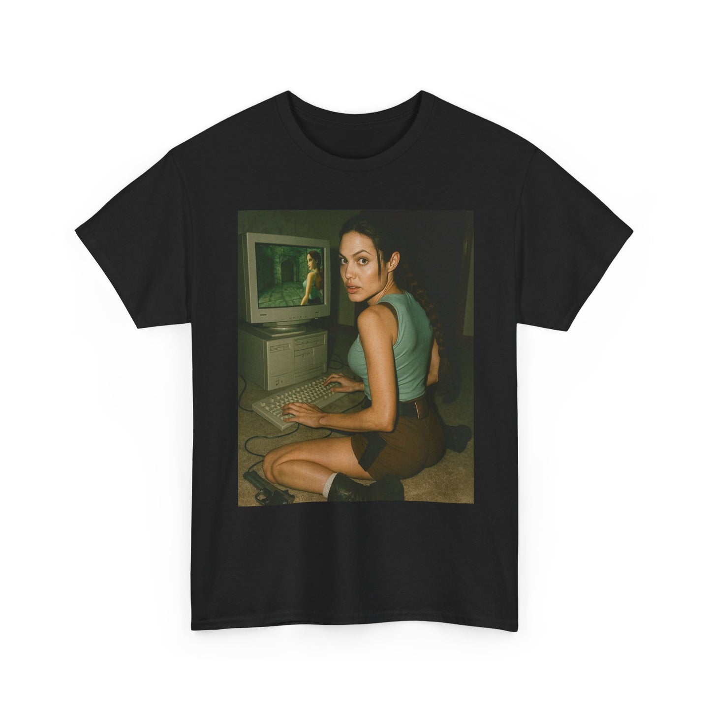 Tomb Raider Graphic T Shirt Vintage Lara Croft 90s Game Unisex Heavy Cotton Tee