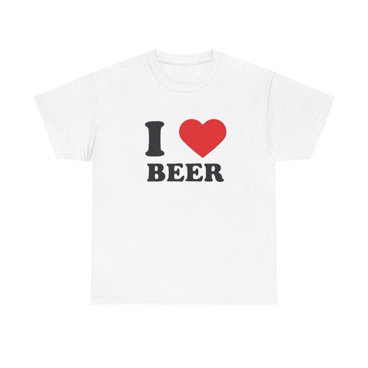 I Love Beer Graphic T Shirt NEW Unisex Heavy Cotton Tee