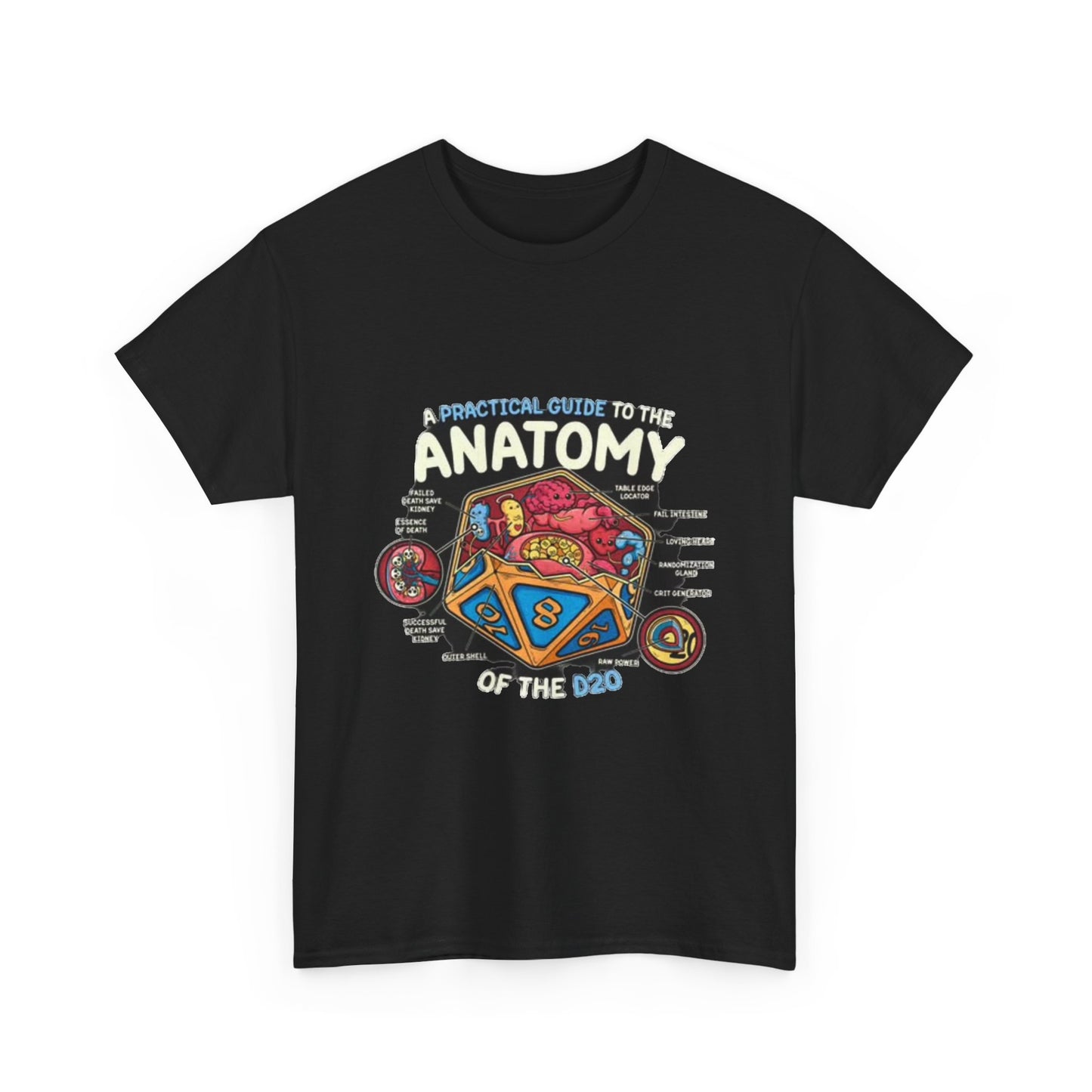Funny Anatomy T Shirt Graphic Diagram Jokes Unisex Heavy Cotton Tee