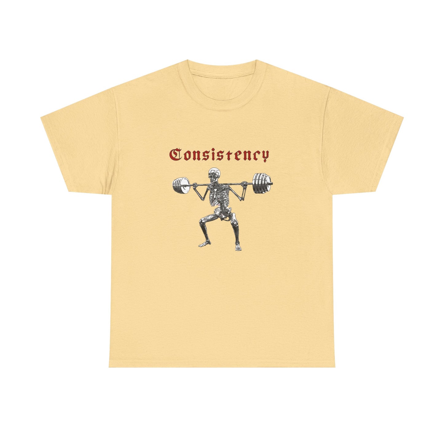 Consistency GYM Workout Graphic T Shirt New Adult Unisex Heavy Cotton Tee