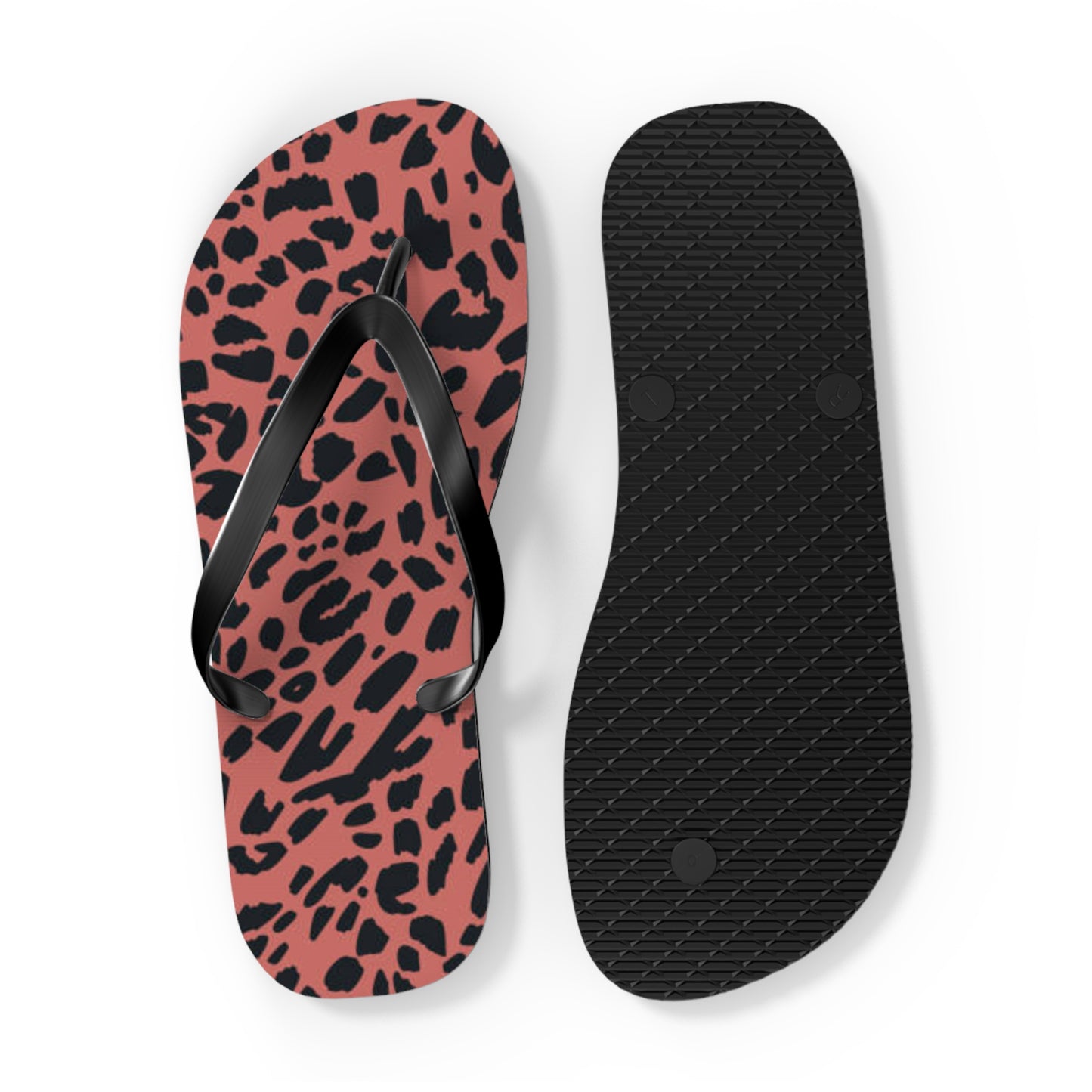 Pink Animal Beach Sandals, Slides for Summer, Flip Flops, Water Resistant