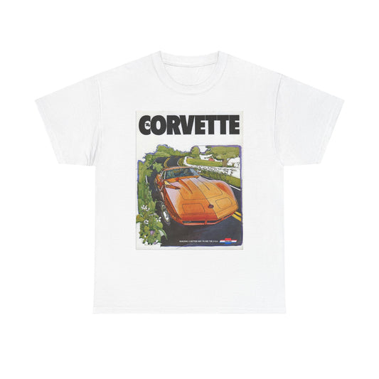 C3 Corvette Graphic T Shirt Vintage American Muscle Unisex Heavy Cotton Tee 2