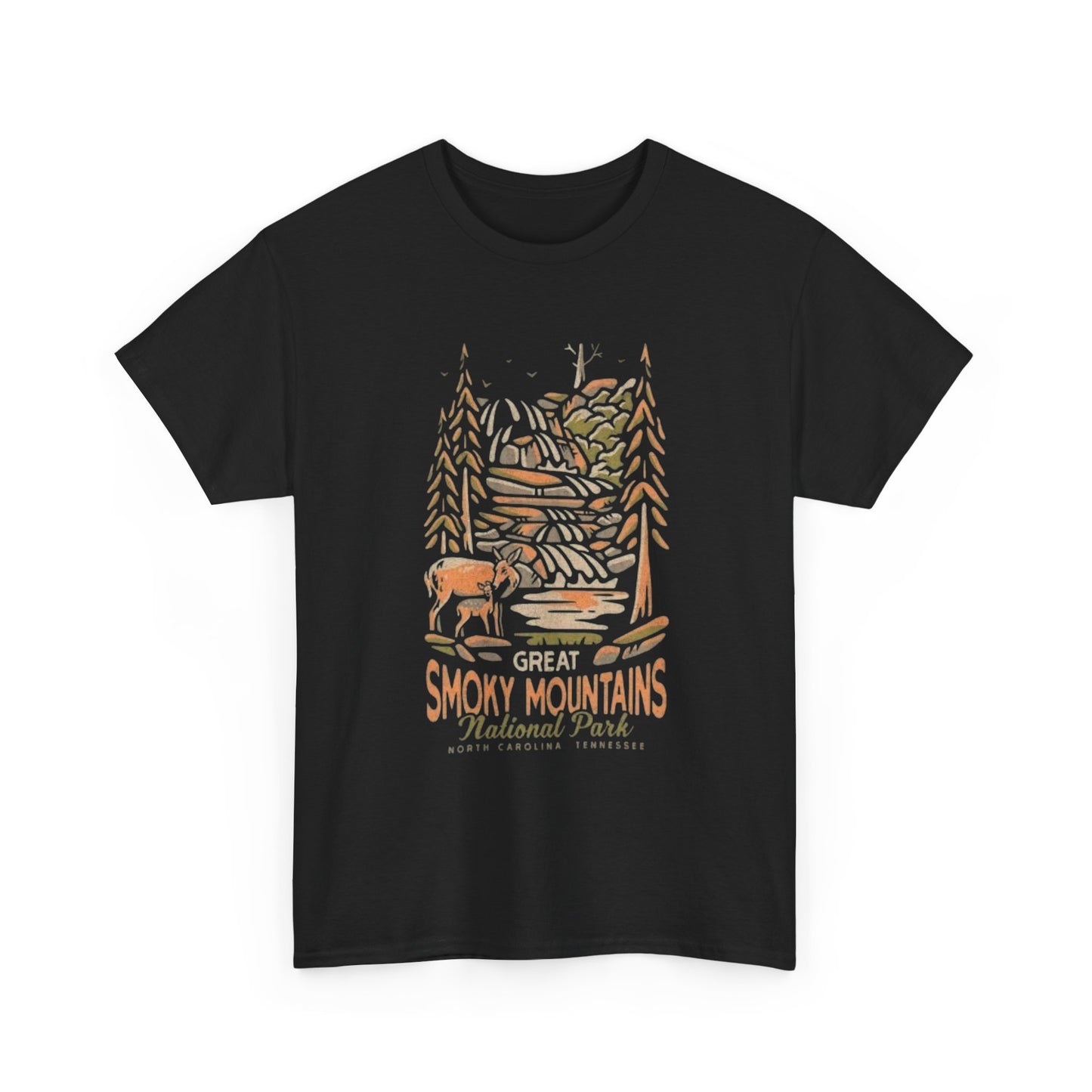 Great Smokey Mountains Graphic T Shirt Unisex Heavy Cotton Tee