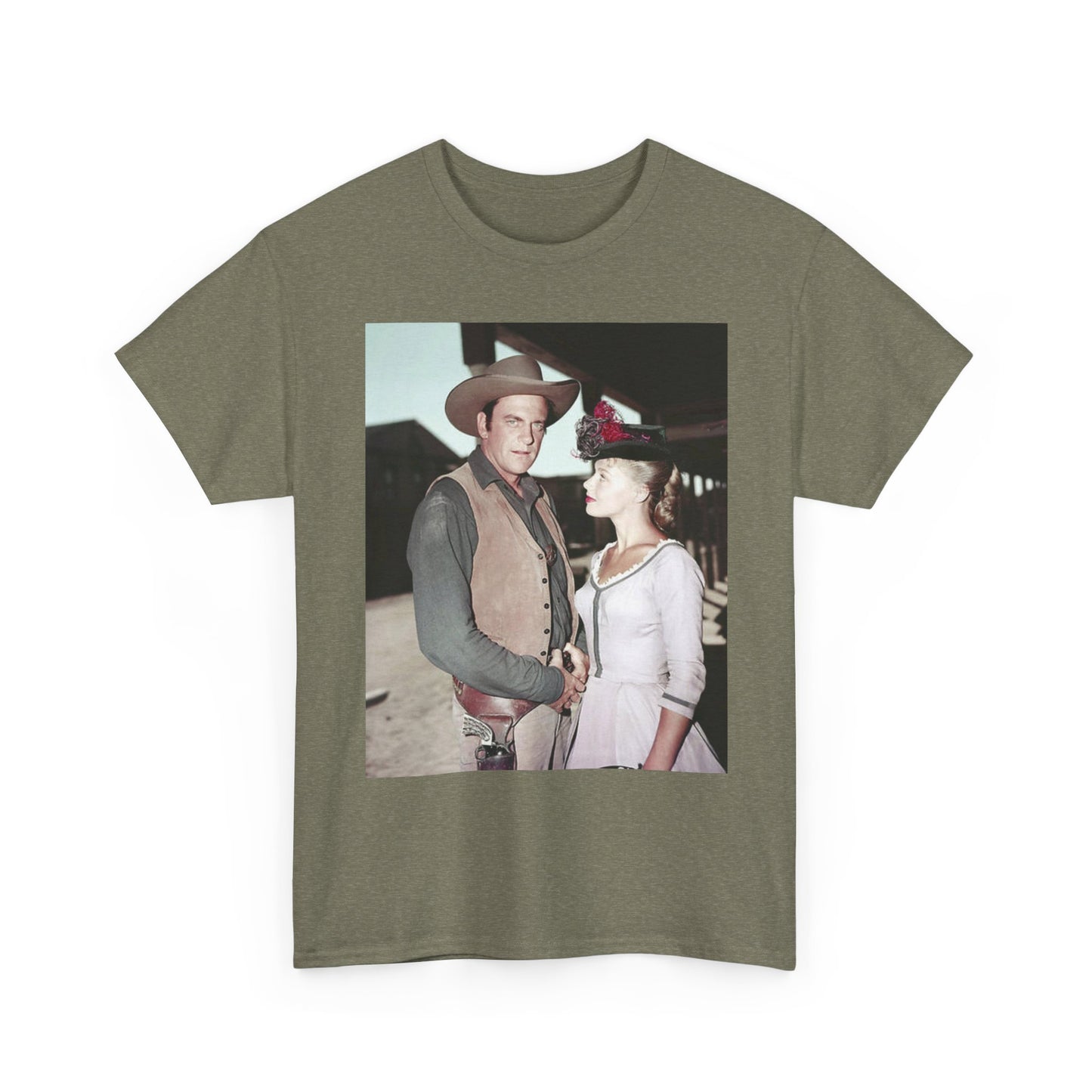 Gunsmoke Graphic T Shirt Vintage Poster Cowboy Series Unisex Heavy Cotton Tee