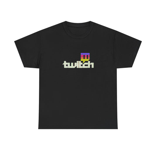 Twitch Retro Logo Streaming Graphic T Shirt NEW ADULT Tee Cotton
