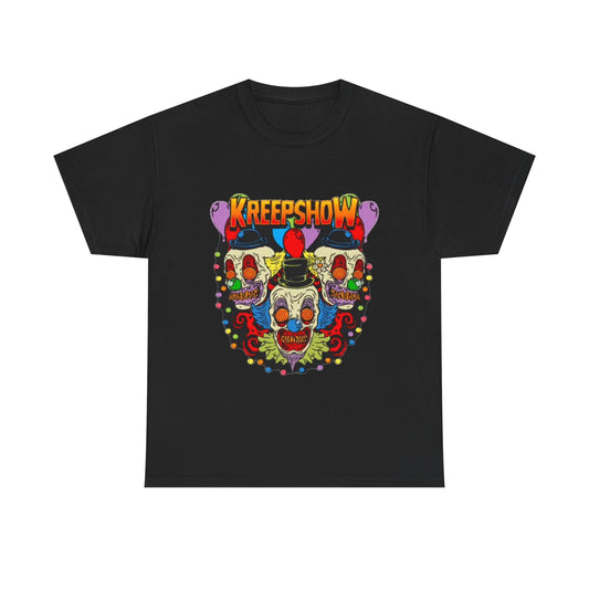 Kreepshow Tshirt Horror Clowns Creepy Circus Unisex Heavy Cotton Tee