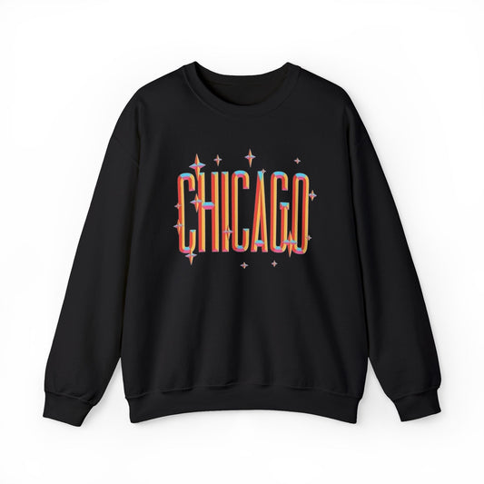 Chicago Retro Graphic Sweater Men's Adult Crewneck Sweatshirt