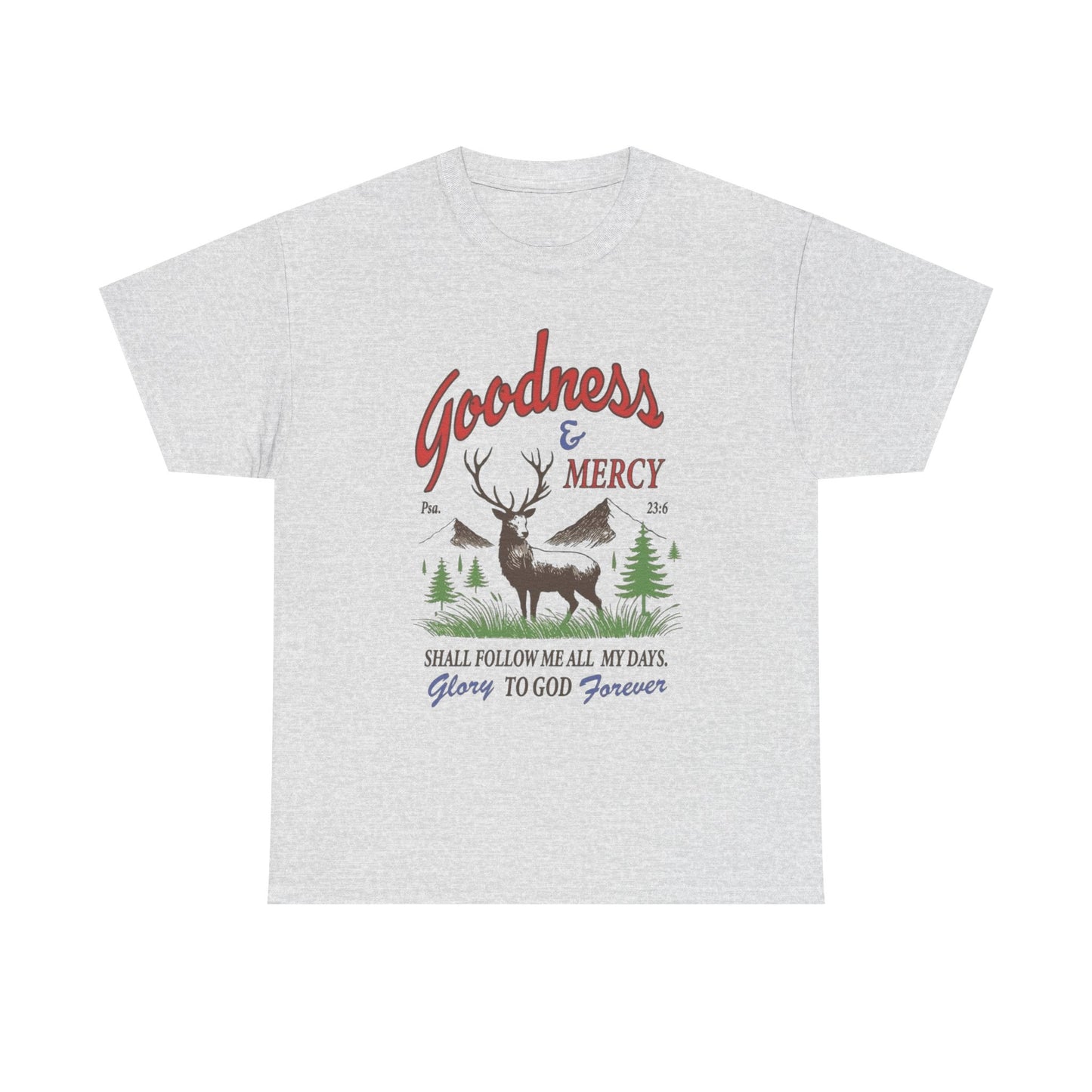 Goodness And Mercy Graphic T Shirt Heavy Cotton Tee NEW ADULT UNISEX