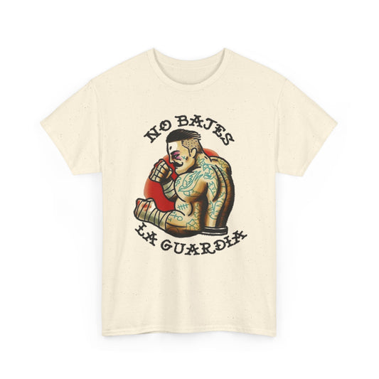 No Bajes La Guardia Braves the Guard Tattoo Style Graphic T-Shirt Men's Tee