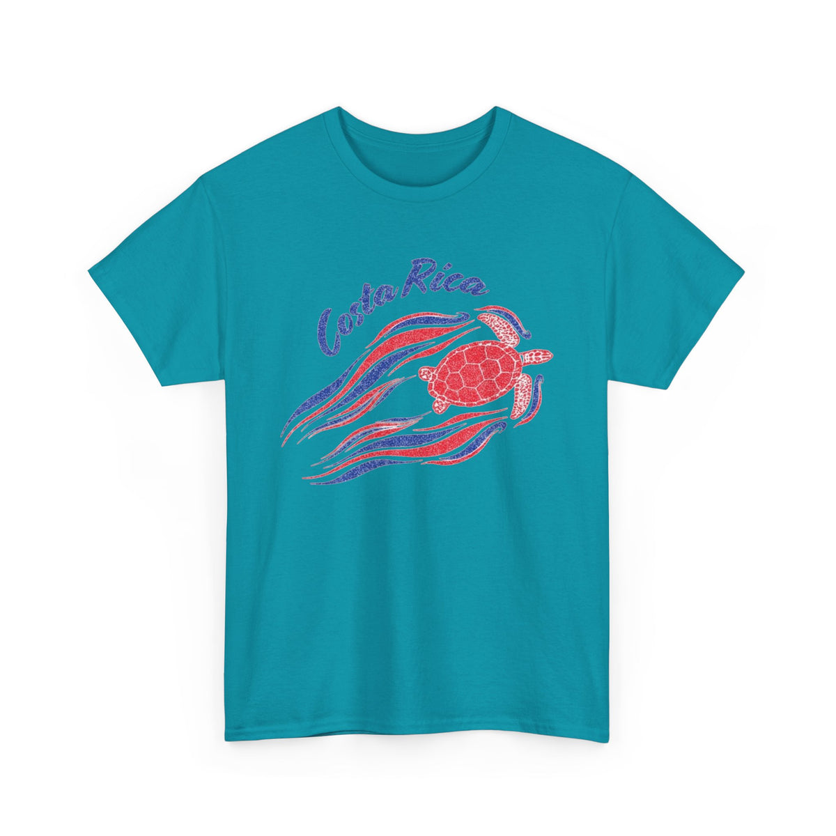 Costa Rica Sea Turtles Graphic T Shirt Vintage Men's Heavy Cotton Tee