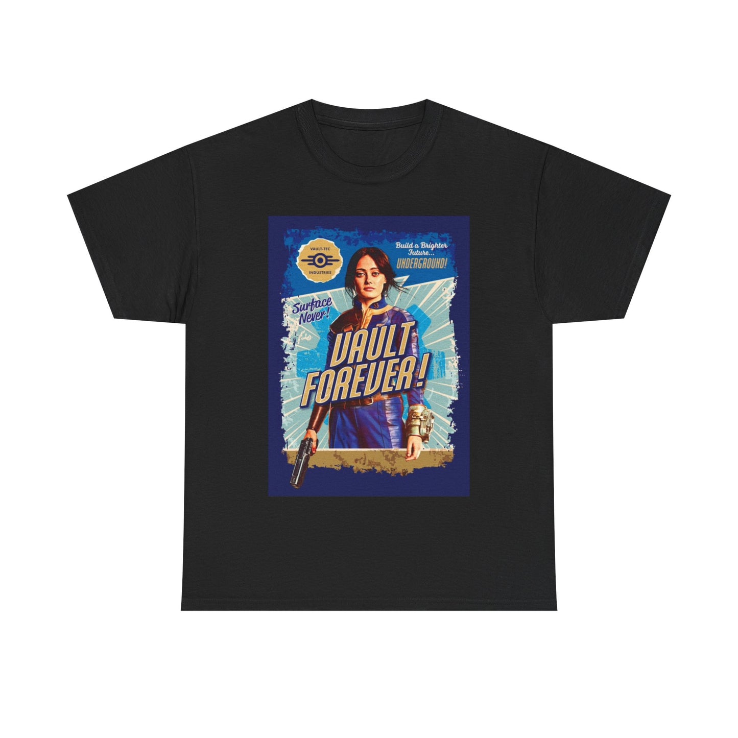 Fallout Tshirt The vault graphic TV series Lucy Unisex Heavy Cotton Tee Nuka