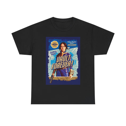 Fallout Tshirt The vault graphic TV series Lucy Unisex Heavy Cotton Tee Nuka